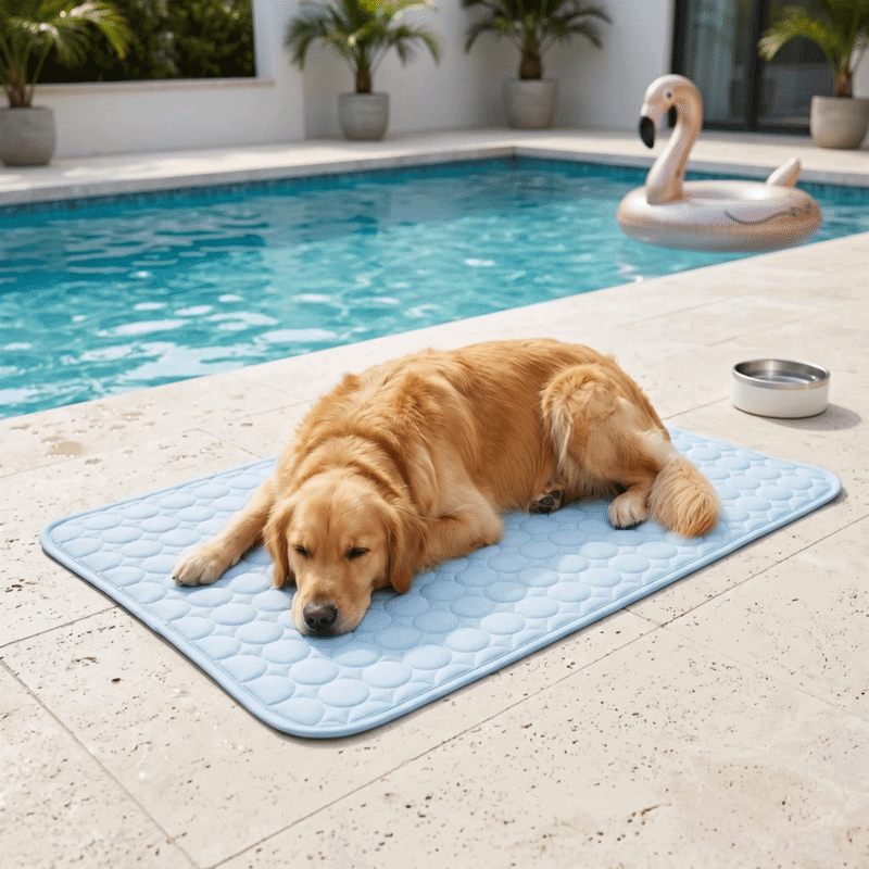 Tapis Rafraîchissant Pour Chien Sans Gel Et Fibre Ice-Silk - Nichette