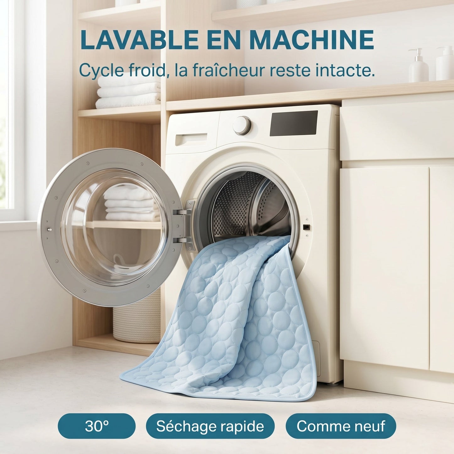 Tapis Rafraîchissant Pour Chien Sans Gel Et Fibre Ice-Silk - Nichette