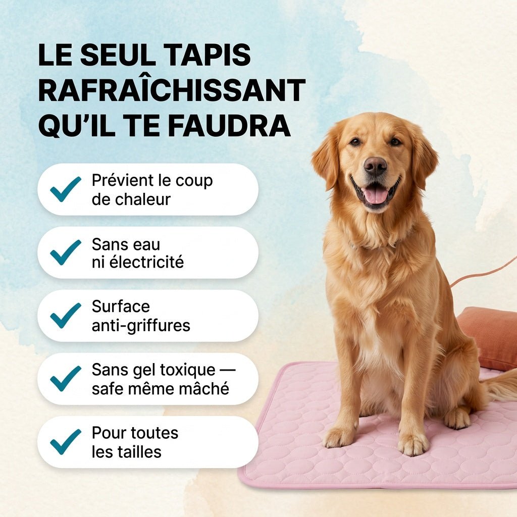 Tapis Rafraîchissant Pour Chien Sans Gel Et Fibre Ice-Silk - Nichette