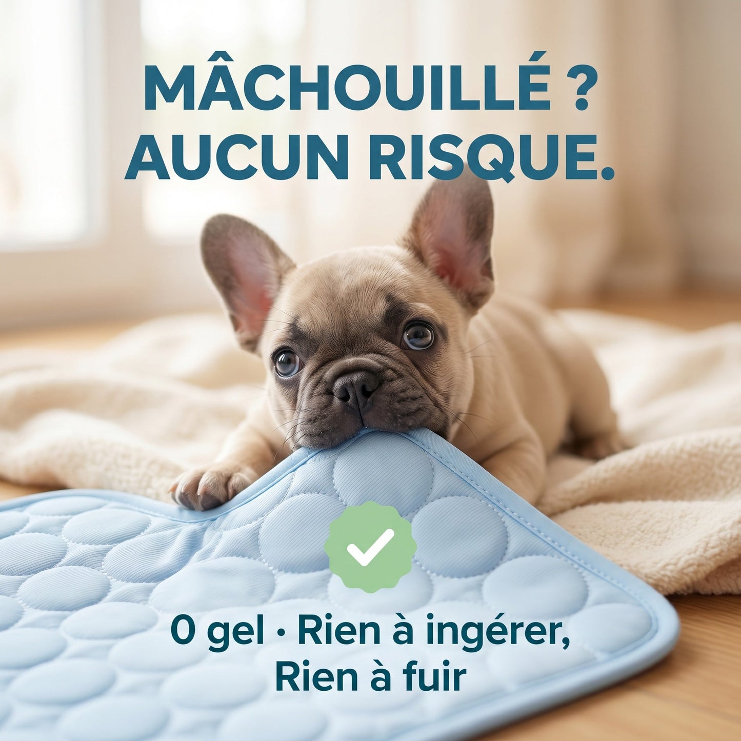 Tapis Rafraîchissant Pour Chien Sans Gel Et Fibre Ice-Silk - Nichette